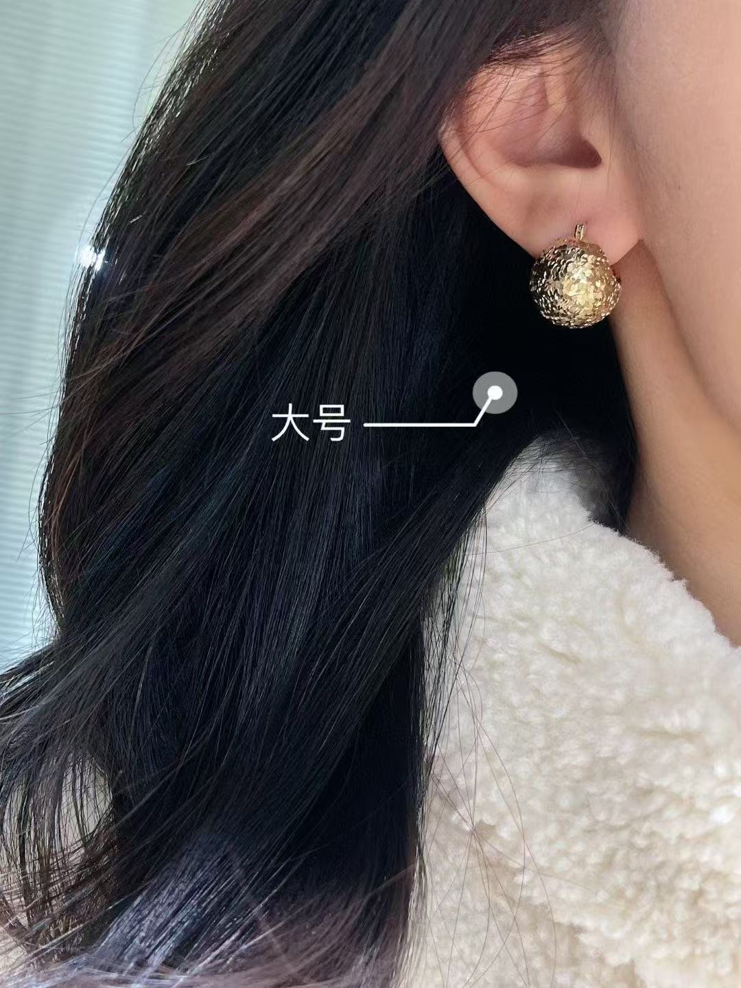 Gold Club Ball Earrings